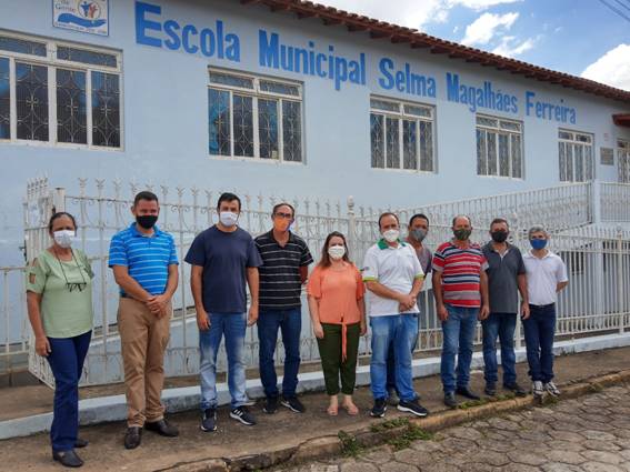 Visita dos Srs. Vereadores à Escola Municipal Selma Magalhães Ferreira