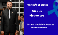 ATIVIDADES DO VEREADOR BRUNO MACIEL DE ARANTES NO MÊS DE NOVEMBRO DE 2025 Bruno Novembro 2025 - 1