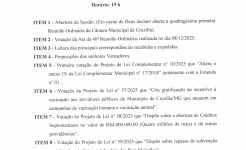 Pauta da 41ª Reunião Ordinária dia 15/12/2025 às 19 h Pauta da 41ª Reunião Ordinária dia 15-12-2025 às 19 hrs